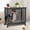 M, variant on MEDEHOO Indoor Dog Crate Furniture, Movable Dog Kennel Side End Table with Wheels for Small Medium Large Dogs with Cushion, Tray, Wire, Rustic Brown(L)