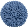 thumbnail image 4 of Mark&Day Pouf Ottoman, Harmannsdorf Texture Bright Blue Round Pouf Foot Rest for Living Room, Bedroom and Boho Home Decor (14"x20"x20"), 4 of 4
