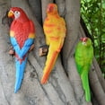 thumbnail image 2 of Mdesiwst Figurine Parrot Shape Table Top Ornaments Resin Tree Hanging Animal Sculpture for Patio, 2 of 8