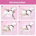 thumbnail image 2 of PoyPet Dog Harness,[Release at Neck] No-Pull Pet Harness with Easy Control Handle,Adjustable Reflective No-Choke Soft Pet Oxford Vest for Small Medium Large Dogs(Checkered Pink,M), 2 of 9