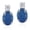 Blue, variant on 14K White Gold Oval Sapphire and White Topaz Stud Earrings