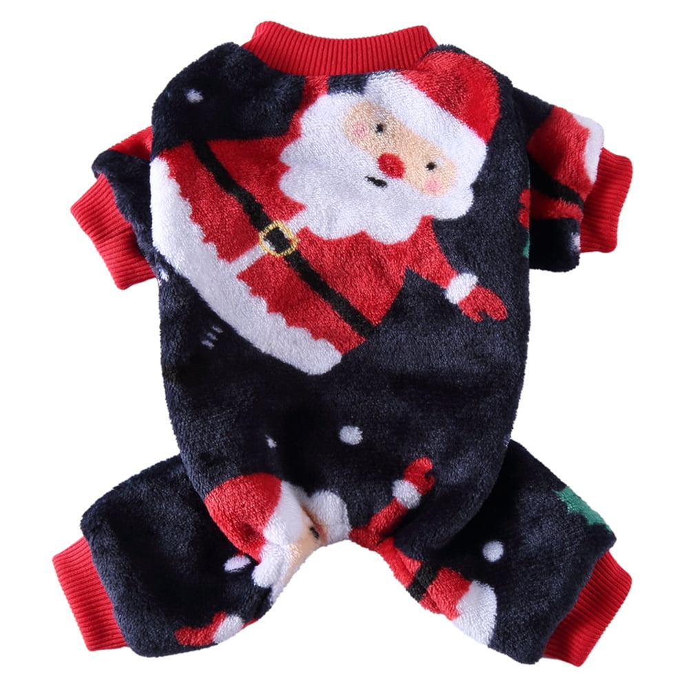 Monfince Christmas Dog Pijamas Santa Claus Xmas Puppy Pjs Dog Flannel