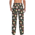thumbnail image 3 of Uemuo Dragon With Hohoho Pattern Men's Wide Leg Palazzo Lounge Pants with Pockets Light Weight Loose Comfy Casual Pajama Pants-Small, 3 of 9