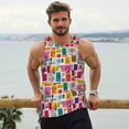 thumbnail image 6 of Balery Cute Doodles Pattern Men's Workout Tank Top Gym Muscle Tee Fitness Bodybuilding Sleeveless T Shirt Quick Dry Fit Muscle Tank Top Slim-Fit Tank-X-Large, 6 of 7