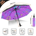 thumbnail image 3 of Purple Abstract Geometric Pattern Extra Large Automatic Umbrella, UV Protection, Waterproof, Auto Open and Close, 3 of 7