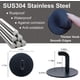 thumbnail image 4 of Black Adhesive Hooks - 8 Pack 15lb(Max) Sticky Wall Hooks for Hanging, Waterproof Rustproof Removable Stainless Steel Utility Hooks, Bathroom Kitchen, 4 of 5