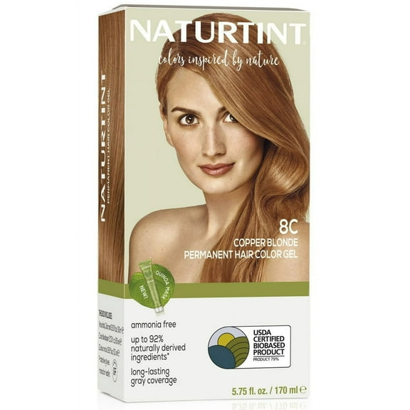 Naturtint Permanent Hair Color, 8C Copper Blonde - 5.6 oz