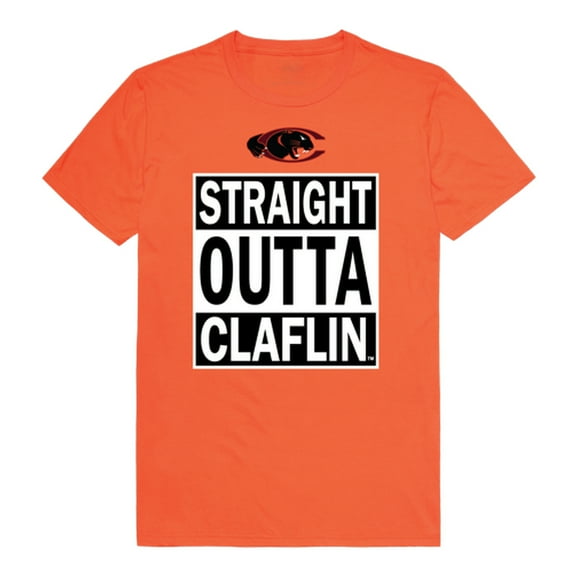Claflin University Panthers Straight Outta Tee T-Shirt - Orange, Small