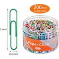 thumbnail image 2 of 200 piezas de clips de papel de colores, clip de papel grande, clips de papel jumbo, clips de papel de colores surtidos, 2 of 4