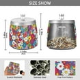 thumbnail image 2 of Yayeee Ashtray with Lid for Cigarette Smokeless Stainless Steel Home Ash Holder, Whimsical Floral, 2 of 7