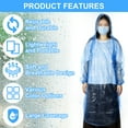 thumbnail image 4 of Uxcell Rain Ponchos, 4 Pack Disposable Rain Coat for Hiking Outdoor Activities, Purple, 4 of 6