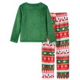 thumbnail image 2 of Aideaone Girls Christmas Fleece Pajamas Set Kids Soft Flannel Winter Pjs 2 Piece Size 7-14, 2 of 9