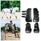 thumbnail image 2 of Botas para tendones de caballo, con carcasa de PU y forro de neopreno, para patas delanteras y traseras Delantero + Trasero Negro M, 2 of 8
