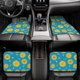 thumbnail image 7 of Naloa Bee Sunflower Car Foot Mat Set of 4 Pieces - Universal Floor Liner Neoprene Full Set Floor Mats for Cars Trucks SUV, 7 of 7