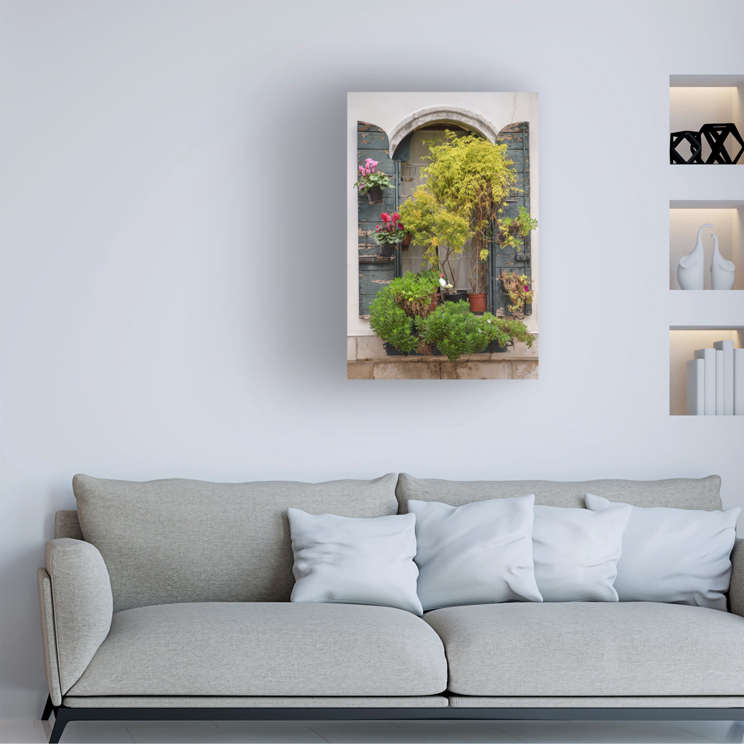 Laura DeNardo 'Italian Window Flowers IV' Canvas Art