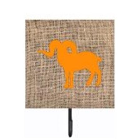 

Carolines Treasures BB1007-BL-OR-SH4 Sheep Burlap And Orange Leash Or Key Holder