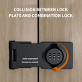 thumbnail image 3 of Household Cabinet Password Locks, Cabinet Door Combination Lock, Door Lock Clasp Door Cabinet, Privacy Lock (Black), 3 of 7