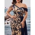 thumbnail image 3 of AURA Women Plus Size Mermaid Sequin Evening Gown Sleeveless Elegant Formal Dress, 3 of 8