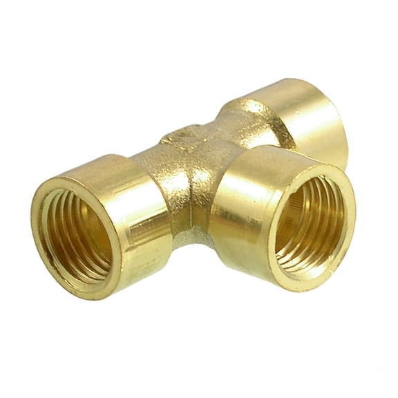 Unique Bargains Water Air Pipe 1/4" PT Female Thread T Shaped Connector Fittings