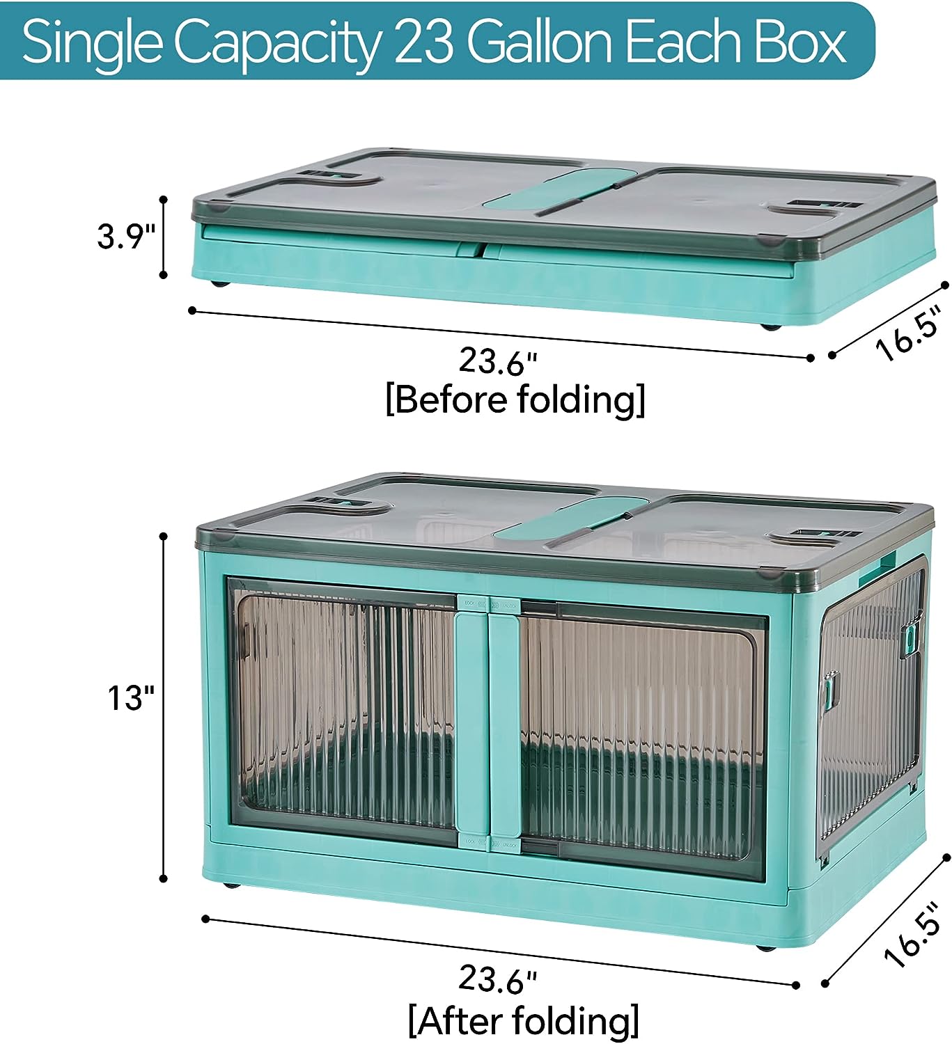MANXING Closet Organizers and Storage Stackable Storage Bins with