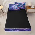 thumbnail image 4 of Homewish 3D Cartoon Unicorn Zipper Twin Comforter Sets with Fitted Sheet and 2 Pillowcases For Kids,Cute Magic Animal Zipper Bedding Set,Black Reversible,4-Piece, 4 of 7