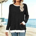 thumbnail image 4 of Bixock Women's Maternity Tops Long Sleeve Shirts Crew Neck Soild Color Loose Casual Pregnant Pullover Tops Soft Comfortable Daily Wear Maternity Clothings, 4 of 6