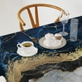 thumbnail image 6 of Marble Waterproof Tablecloth,Abstract Navy Blue Marble Gold Foil Fabric Reusable Oil-Proof Table Cover for Kitchen Dining Room Party Holiday Celebration Decor Rectangle-60 x120, 6 of 6