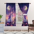 thumbnail image 3 of Cartoon Unicorn Blackout Curtains for Kid Girls Boys Bedroom, Stars Moon Dreamy Fantasy Cute Rod Pocket Thermal Insulated Darkening Curtains for Bedroom Living Room, W42 x L63 Inch, 3 of 6