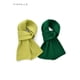 thumbnail image 2 of Bufanda pequeña de lana verde para mujer, bufandas de lana cálidas de Color sólido para adultos y niños, regalo de Navidad de Año Nuevo, 2 of 4