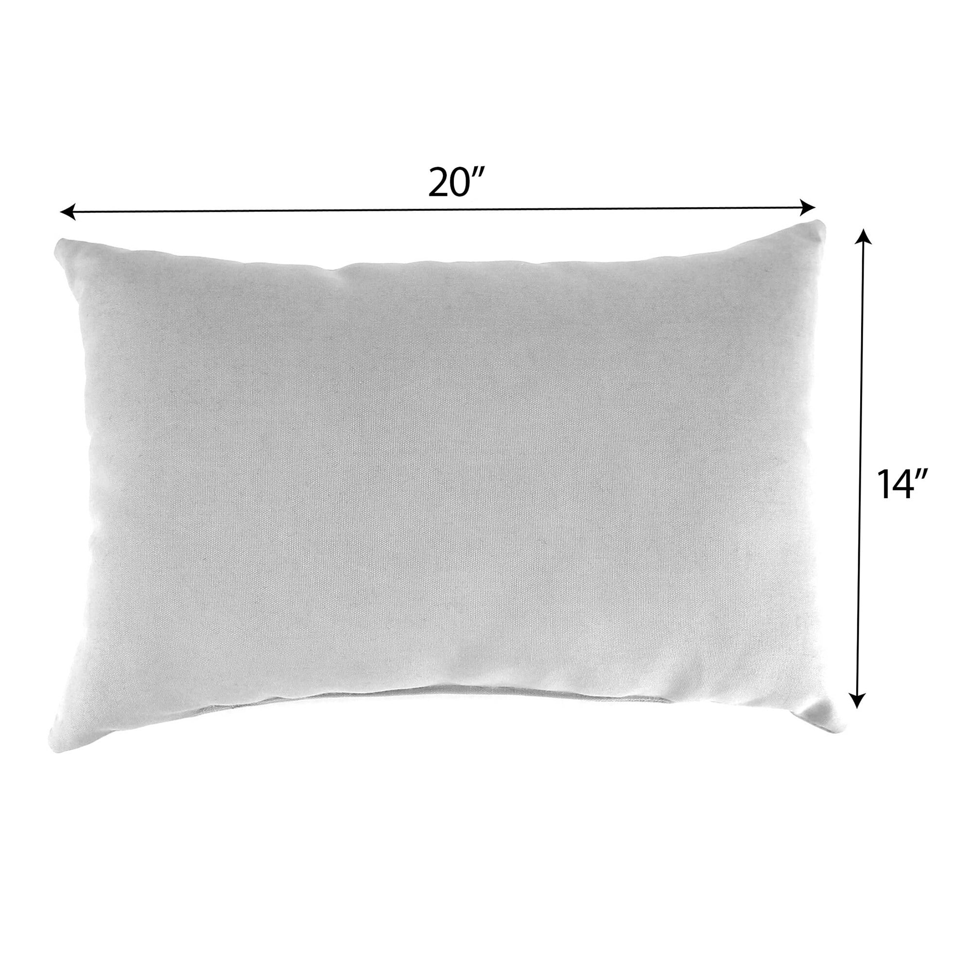 Jordan Manufacturing 20" x 14" Grey Solid Rectangular Reversible Decorative Lumbar Throw Pillow with Front Buttons