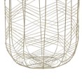 thumbnail image 4 of CosmoLiving by Cosmopolitan 16", 14", 12"H Silver Metal Storage Basket with Faux Leather Handles, 3-Pieces, 4 of 8