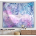 thumbnail image 2 of Tapiz de microtela con diseño de nubes blancas, cielo azul, paisaje, 150 x 150 cm, 2 of 2