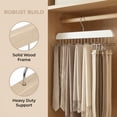 thumbnail image 3 of Unique Bargains 2Pcs Wood Tank Top Hangers For Closet Organizer White 16 Hooks, 3 of 5