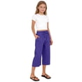 thumbnail image 6 of Ruyang Capri Pants for Girls Cotton Linen Wide Leg Pants Summer Capris Pant Palazzo Loose Fit Casual Trousers Pockets 2026 Trendy, 6 of 9