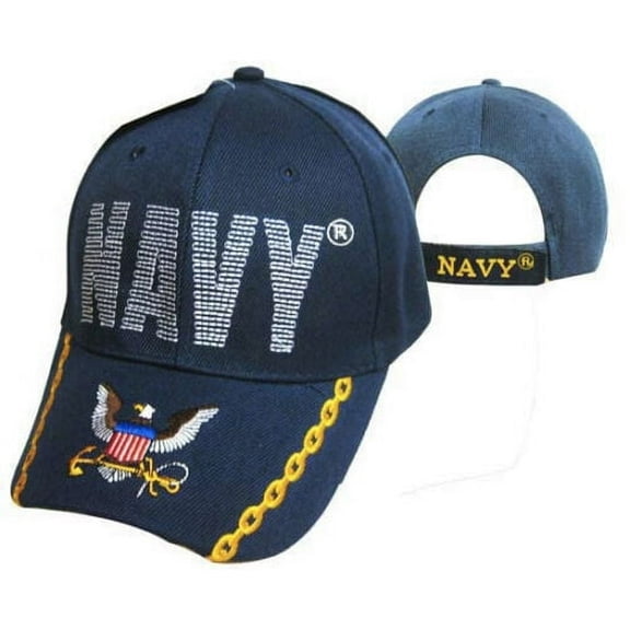 US Navy Eagle VINTAGE NAVY BLUE Crest Low Profile Adjustable Baseball Cap