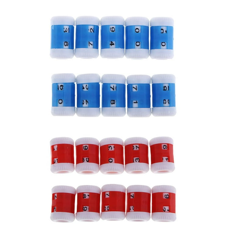  10 Pcs 2 Sizes Plastic Knit Counter Knitting Crochet Row  Counter (5 Large and 5 Small)
