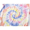 thumbnail image 3 of Beezizac Teen Girls Tie Dye Orange & Pink Spiral Swirl Pajama Short Sleeves PJ Set 2-Piece Soft Cute Outfit Big Kid Size 18, 3 of 7