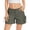 Gray Green, variant on Bermuda Shorts for Women Elastic Waist Camo Shorts for Summer Casual Cargo Shorts with 5 Pockets