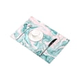 thumbnail image 3 of MKHERT Gouache Painting Abstract Turquoise and Pink Marble Stone Placemats Table Mats for Dining Room Kitchen Table Decoration 12x18 inch,Set of 6, 3 of 4