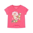 thumbnail image 3 of Strawberry Shortcake Drop Shoulder T-Shirt and French Terry Dolphin Shorts Outfit Set Gingham Toddler to Big Kid, 3 of 4
