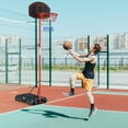 thumbnail image 3 of Gymax Support de Système de Panier de Basketball Réglable Portable avec 2 Roues Base Remplissable, 3 of 10