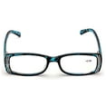 thumbnail image 5 of Women Rectangular Rhinestones Reading Glasses - Female Fashion Leopard Clear Lens Readers Demi Tortoise, 5 of 5
