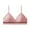 #496-Pink, variant on Roncen Women's Ribbed Cotton Sports Bra - Soft Wireless Bralette, Breathable Seamless Athleisure Top for Light Workouts & Lounge
