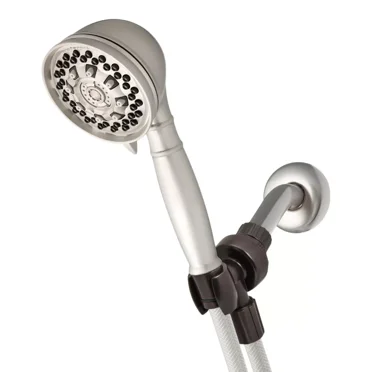 Waterpik Brushed Nickel 6 Mode PowerPulse Handheld Shower. Shower Head