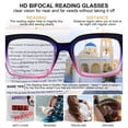 thumbnail image 4 of MARE AZZURO Bifocal Reading Glasses Women Blue Light Blocking Readers 1.0 1.25 1.5 1.75 2.0 2.25 2.5 2.75 3.0 3.5 (Purple, 3.00) UV400 Protection with Spring Hinge, Polycarbonate Lens, 4 of 7