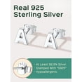 thumbnail image 6 of ChicSilver Minimalist 925 Sterling Silver 26 Letters A-Z Stud Earrings Suitable for Sensitive Ears Women Jewelry Gifts Daily Wear (With Gift Box), 6 of 9