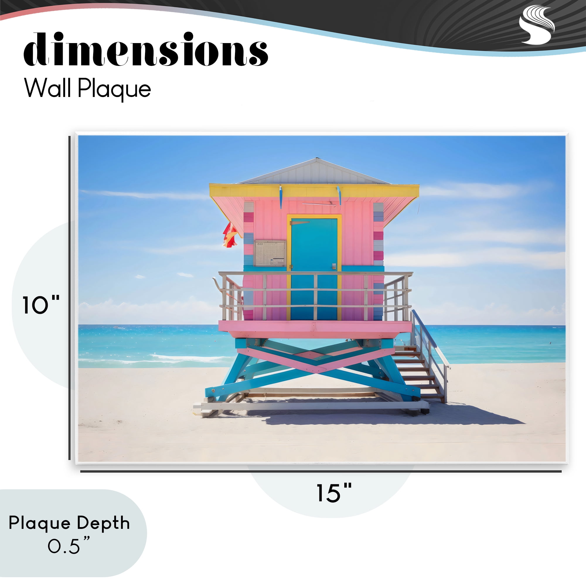 Stupell Industries Pastel Lifeguard Hut on Beach Wall Plaque Art, design by Creative Studio