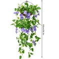 thumbnail image 3 of OAVQHLG3B Artificial Hanging Flowers, Fake Plastic Faux Hanging Plants Morning Glory Vines for Indoor Outdoor Garden Porch Eave Wedding Wall Décor, 3 of 5