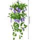thumbnail image 3 of Flores artificiales realistas de gloria de la mañana para macetas colgantes al aire libre - Petunias de seda resistentes a los rayos UV de 100 cm para decoración de patios, jardín e interior, 3 of 5
