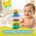 thumbnail image 5 of uToyz Splash & Sand Set – Beach Toys for Toddlers with 18 Pcs Stacking Cups, Watering Can, Bucket & Storage Basket. Summer Toys for Kids Ages 1+, 5 of 8
